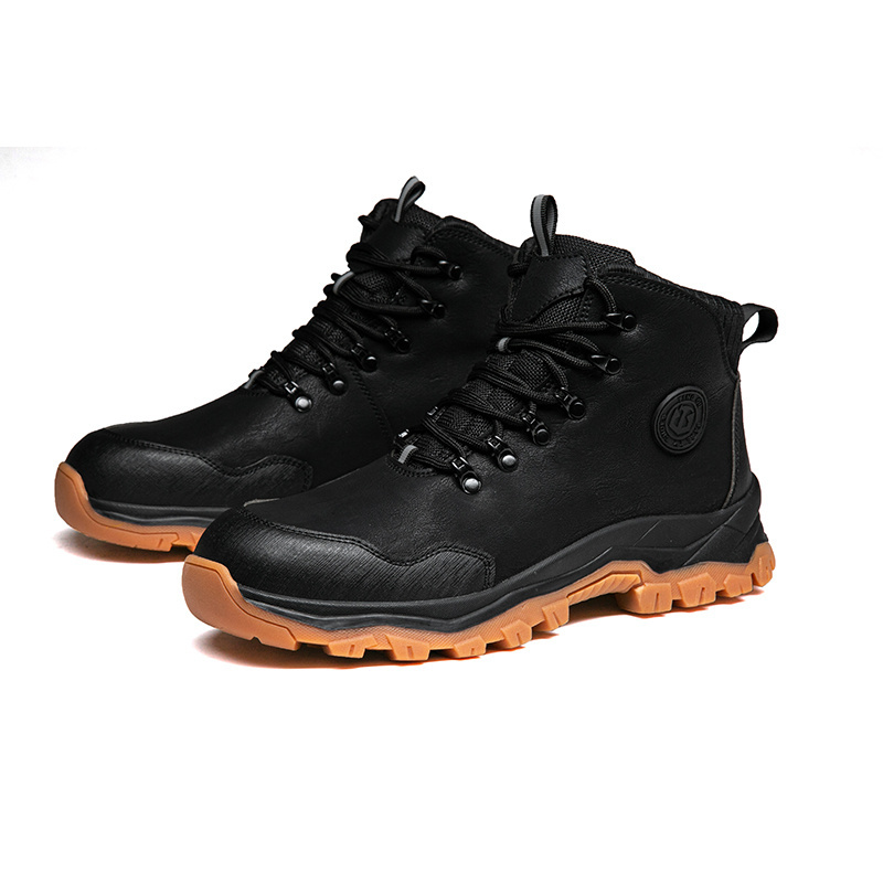 Hot sale industrial protective work boots high top steel toe anti smash safety shoes for men