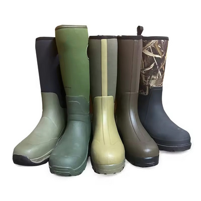 2024 OEM/ODM rubber moulded camo snake proof snow outdoor rain boots waterproof mens neoprene hunting boots for men