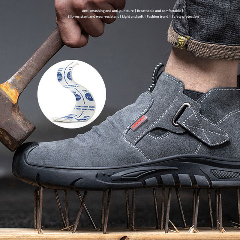 Wholesale oil water resistant anti slip welder work shoes steel toe puncture proof men industrial construction safety boots