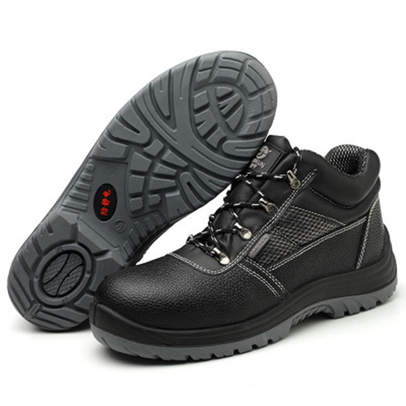 Best-selling leather waterproof slip on anti static insulation steel toe safety shoes work boots for men