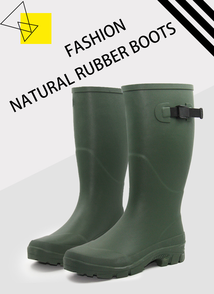 OEM knee high men's waterproof muck neoprene wellies rain boots men's rubber fishing hunting boots for men