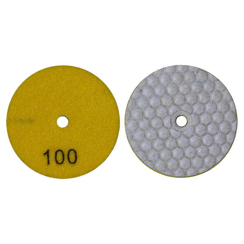 Factory Direct Sales High Quality 80mm 3.2Inch Diamond Dry Polishing Pads Convex  Wet/Dry Backer Granite marble Stone Concrete Q