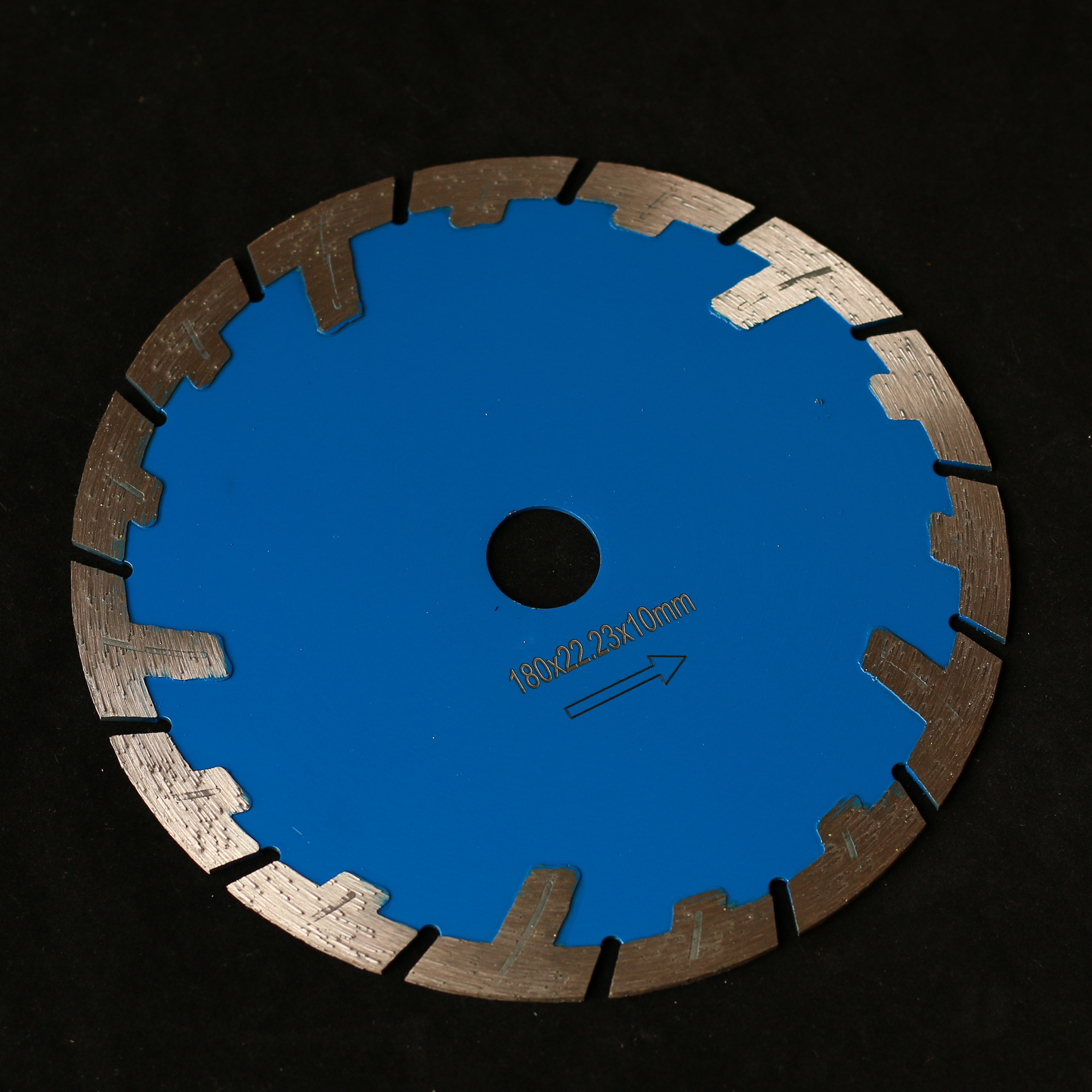 180mm  7.2 inch Protective Teeth Small Diamond Cutting Disc Sintered Diamond Saw Blade For Granite and Sandstone