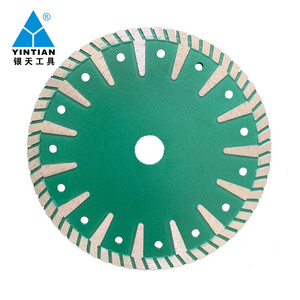 T  shape turbo rim segment granite saw blade 180mm 7inch fast cutting granite without chip