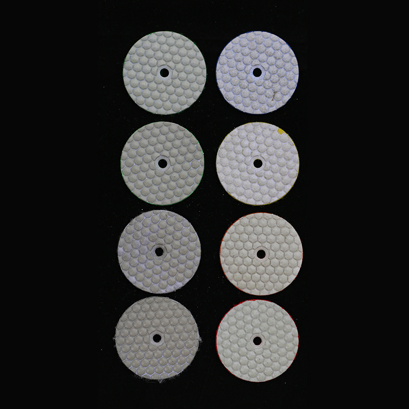 Factory Direct Sales High Quality 80mm 3.2Inch Diamond Dry Polishing Pads Convex  Wet/Dry Backer Granite marble Stone Concrete Q