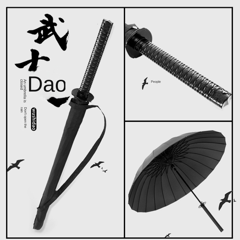 Straight Pole  Sword Umbrella personalized creative sunscreen UV sun umbrella katana umbrella