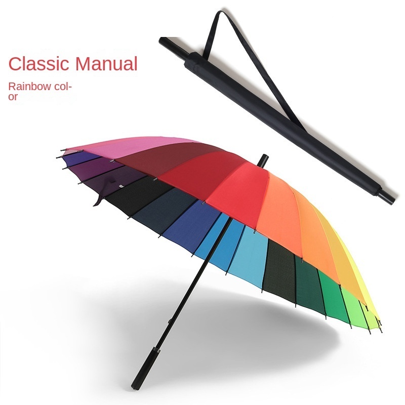 24-bone umbrella super-large double-reinforced wind-resistant long-handle umbrella men's high-end commercial advertising gift um