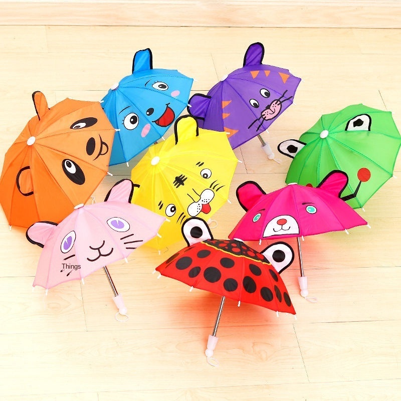 Small umbrella mini toy ear decoration student scooter cell phone umbrella take-out wholesale