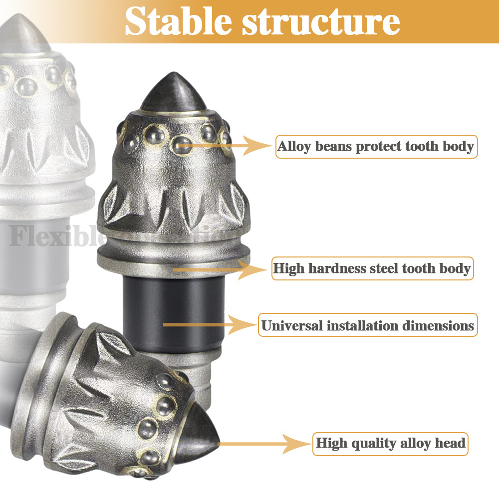 Foundation Rotary Drilling Auger Bucket Bits Cutting Teeth Cutting Pick Conical Bits tungsten carbide bullet teeth