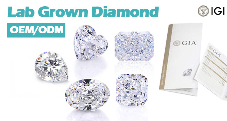 RZ IGI Certificate synthetic diamond hpht cvd rough  VS1 VS2 0.3CT lab grown diamond ring loose lab grown diamonds