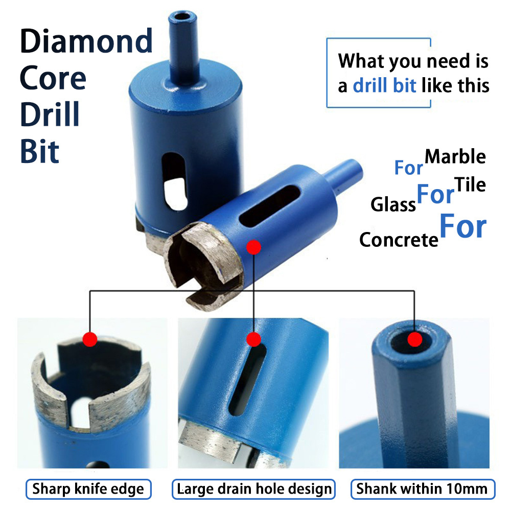 6mm-100mm diamond hole saw diamond core drill bit tile marble diamond drills drill bit set