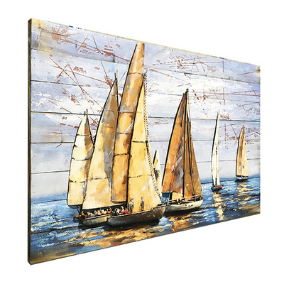 3d Sailboat Decor Painting Funny Wall Art Decor Living Room Restaurant