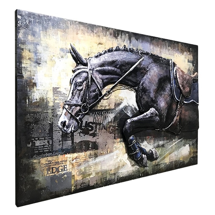 Personalized Iron Painting Decor Home Idea Metal Horse Wall Art Work Decoration