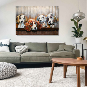 Vintage Dog Iron Wall Decor Metal Painting For Home Decoration