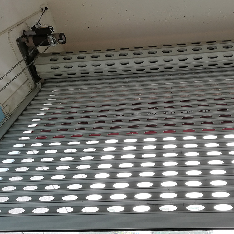 Industrial electric steel roll up perforated grid roller shutter