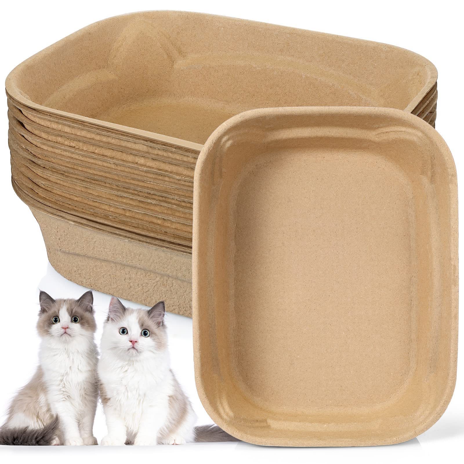 Portable Large Paper Cat Tray Disposable Litter Boxes,  Cat Litter Box Liners for Home Car Travel Disposable Cat Litter Box