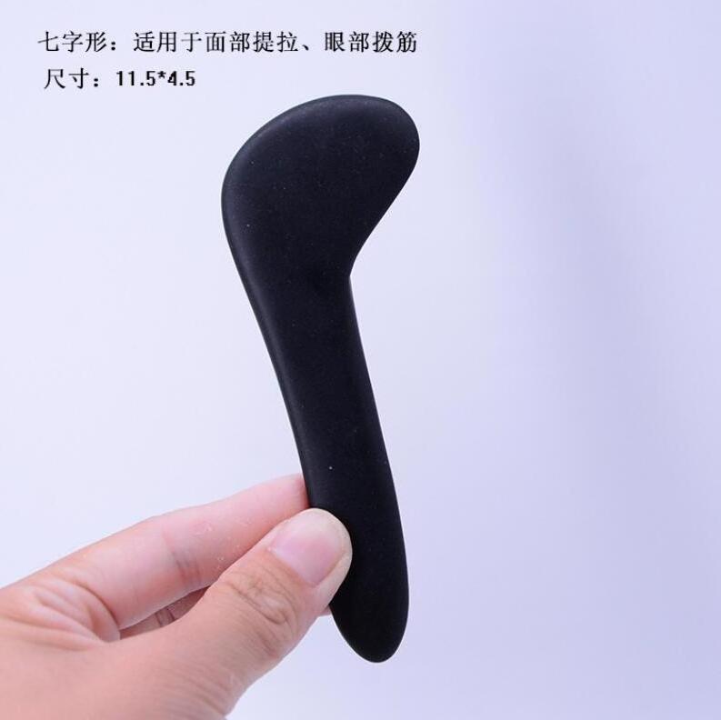 2021 Hot Sale Natural Black Bian Stone Gua Sha Facial Lifting Scraping Massage Tool