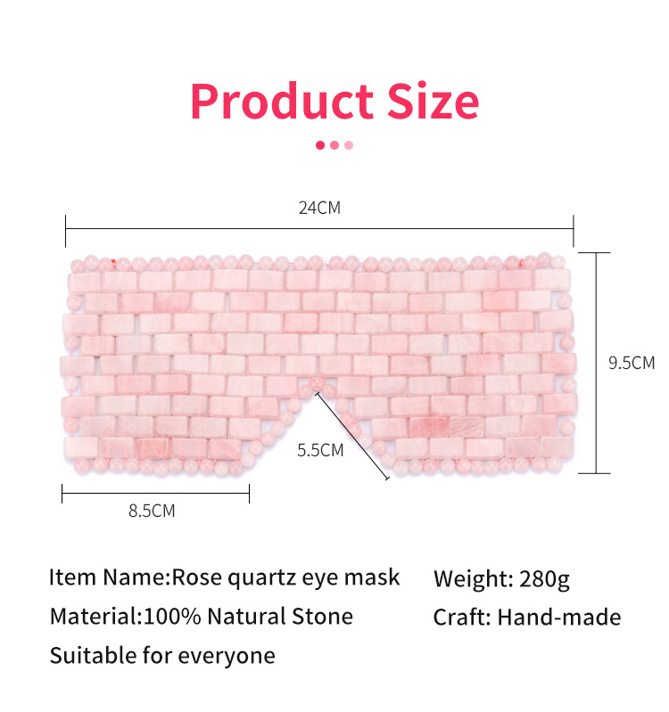 Factory Wholesale Skincare Eye Massage Beauty Tool Natural Stone Rose Quartz Jade Mask