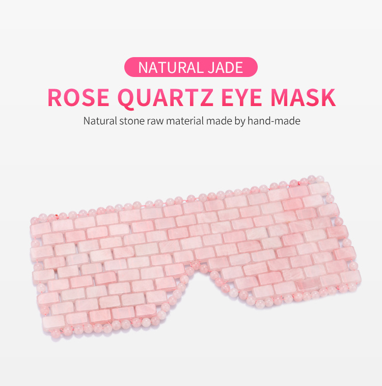 Factory Wholesale Skincare Eye Massage Beauty Tool Natural Stone Rose Quartz Jade Mask