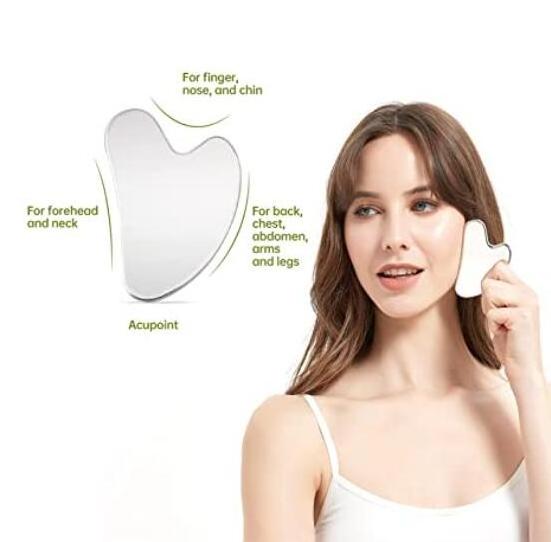 New Arrival Beauty Facial Massage Tools Cooling Stainless Steel Face Roller Gua Sha Scraping