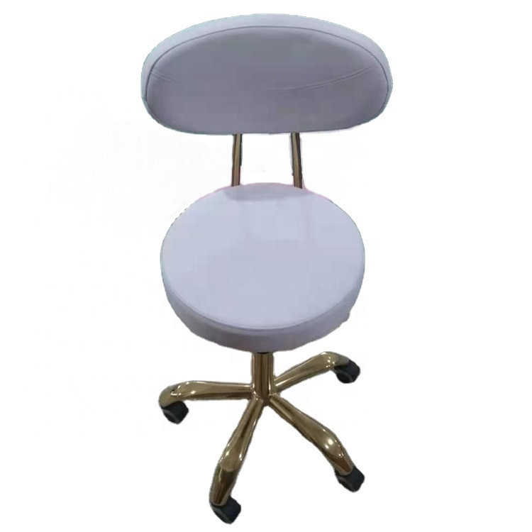 Diant pink white all purpose high quality salon stool can adjustable high and backrest beauty salon furniture