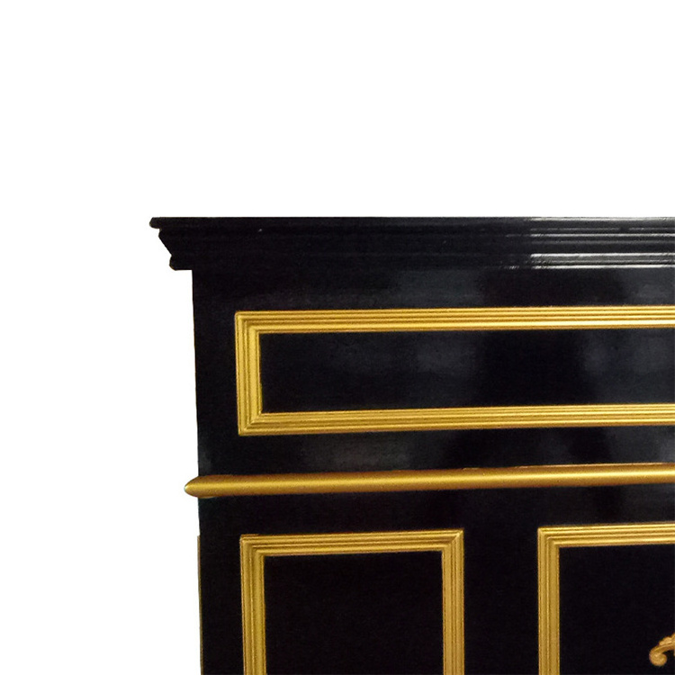 Diant black and gold marble reception desk design,customize beauty salon front reception counter