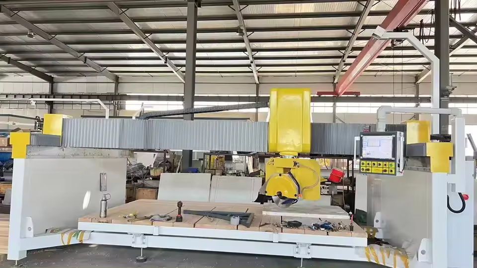 ICON400 Full Automatic 5 Arix Bridge Saw CNC Stone Cutting Machine Discount 5 axis stone granite marble bridge saw machine