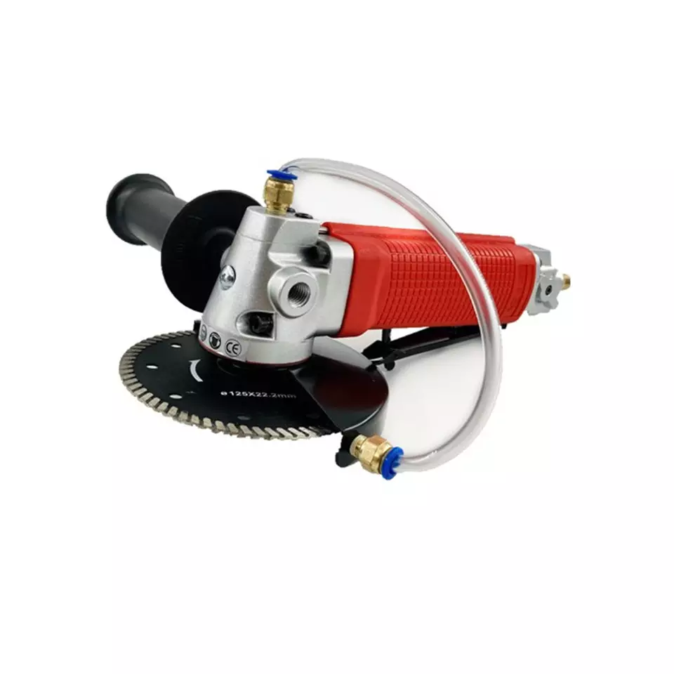 ELA Wet Use Pneumatic Cutting Air Polisher Machine Rear Exhaust Adjustable Speed Angle Grinder Stone Air Operated Water Grinder