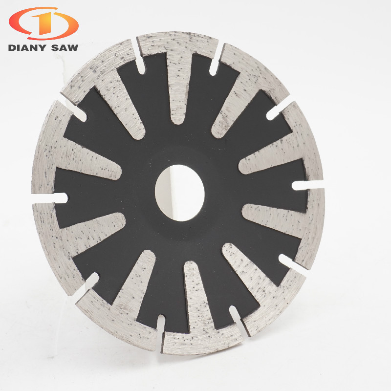 S10 Turbo T-Segmented Diamond Contour Saw Blade Diamond Contour Saw Blade With Concave Disc For Curve Cutting Granite Marble