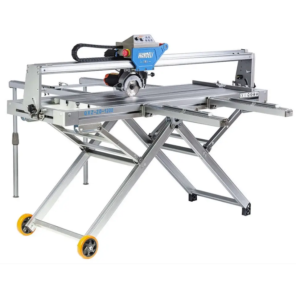 A Wandeli QX-ZD-1200 Tile Cutting Machine Portable Stone Machinery Manual & Automatic Quartz Portable Stone Slab Cutting Machine