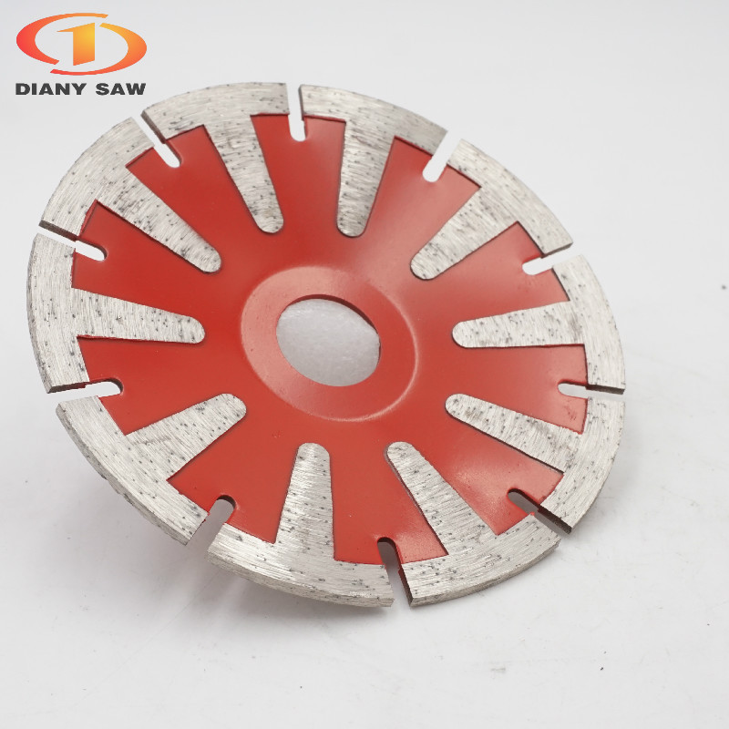 S10 Turbo T-Segmented Diamond Contour Saw Blade Diamond Contour Saw Blade With Concave Disc For Curve Cutting Granite Marble