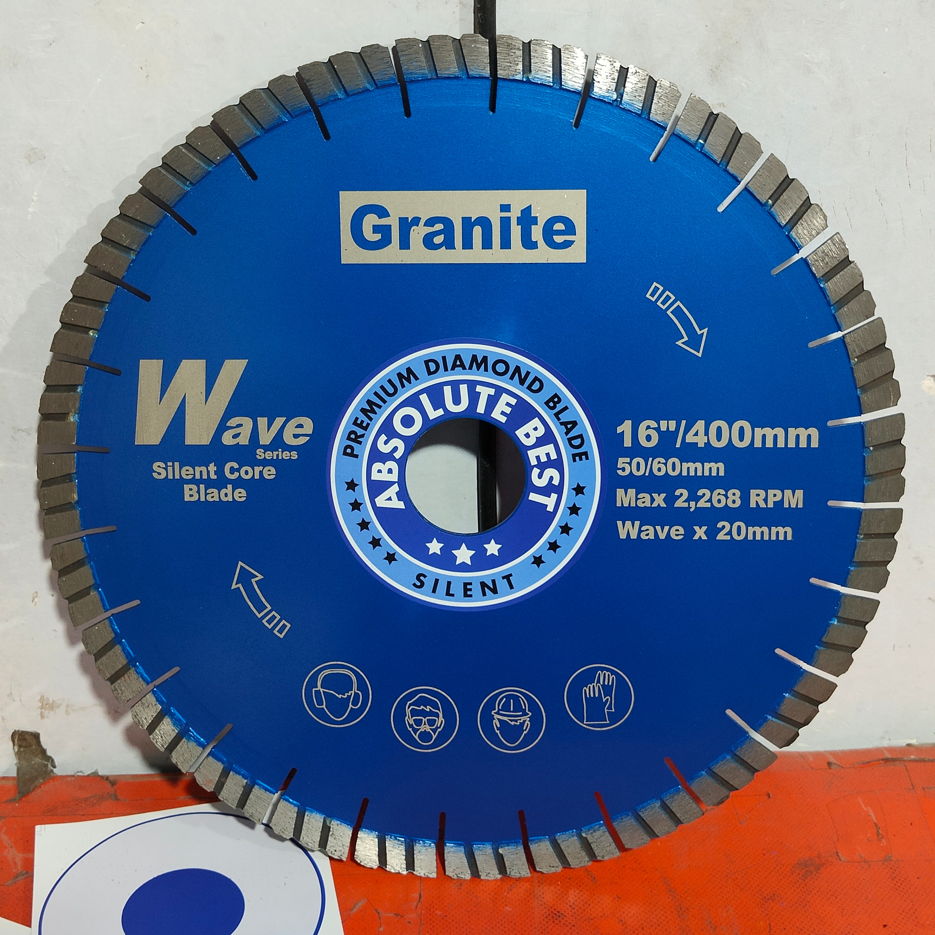 Wave Silent Diamond Granite Blade 20mm Segment Height Bridge Saw Diamond Cutting Blade Granite Tools 14 diamond blade saw