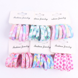 Customization 6PCS/Sett Cute Girls Elastic Hair Bands Scrunchies Ponytail Holder Rubber Bands Sweet Kids Hair Accessories