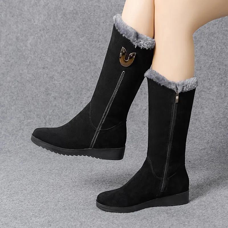 Factory Direct Wholesale Winter Warm Sheepskin Fur Boots Waterproof Women Snow Boots