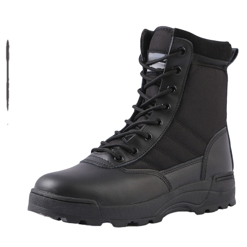 Top -level suppliers wholesale leather steel toe special training high top outdoor mountaineering desert snow boots