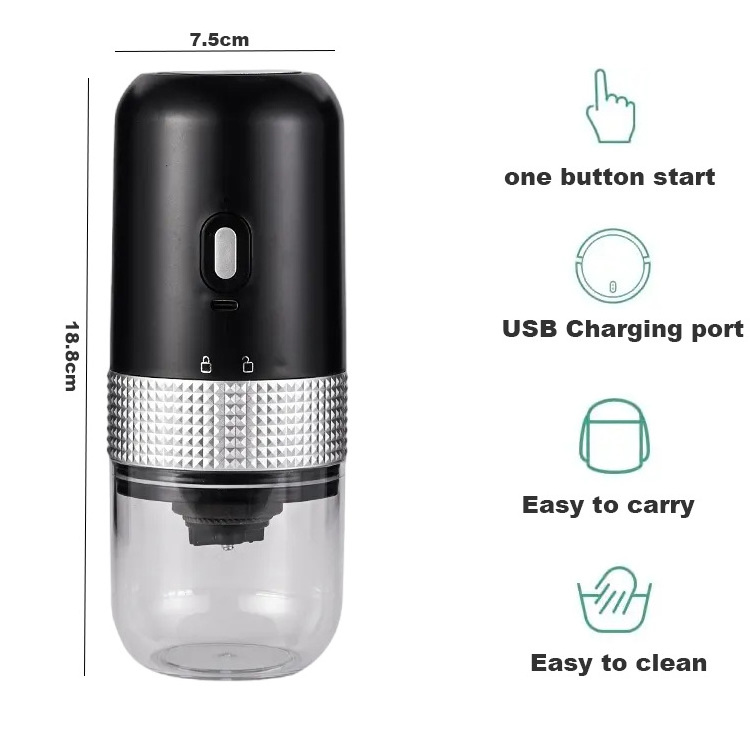 Wholesale Hot Sale Electric Coffee Bean Grinder Portable Usb Small Electric Coffee Grinder