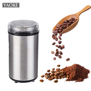 Portable Automatic Electric Coffee Bean Grinder Machine Camping White Custom Logo Stainless Steel Coffee Grinder