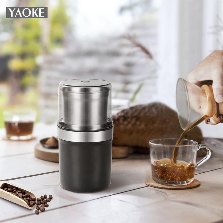 EU/UK Plug Mini Electric Stainless Steel Coffee Spice Grinder Portable Multifunctional Blade Coffee Bean Grinder Machine