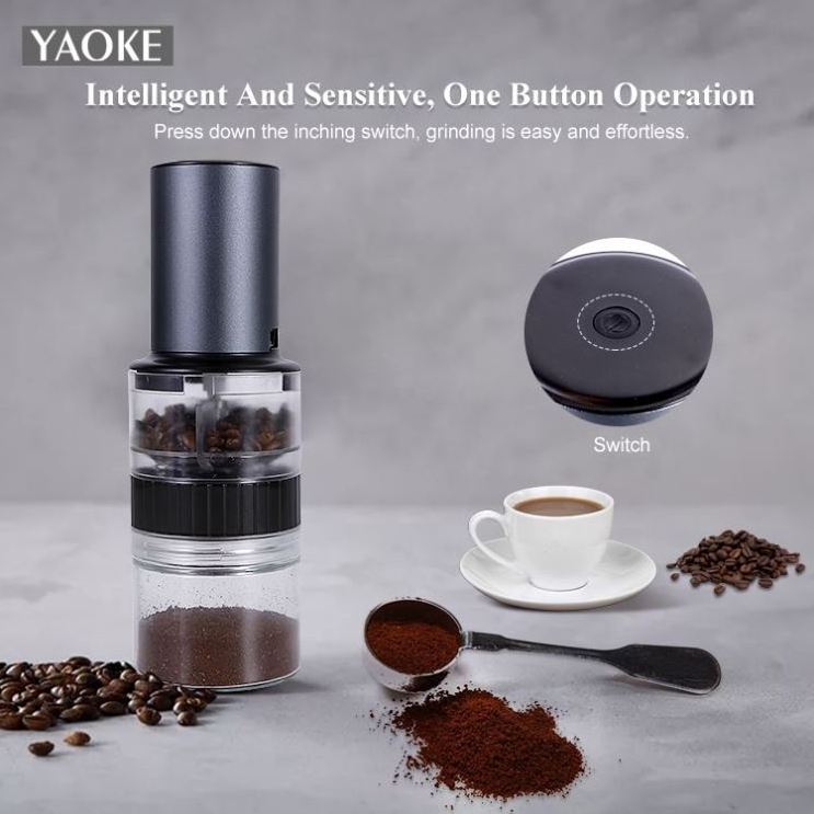 Modern Style Portable Coffee Beans Grinder Machine For Espresso Pour Over Cold Brew Drip Coffee Maker 2 In 1 Function