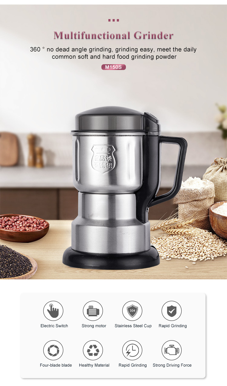 Mini Coffee Bean Grinder Stainless Steel Large Capacity Electric Spice and Coffee Grinder BestSuppliers