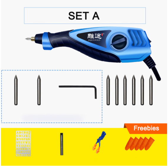 Diaotu Electric Engraving Machine Portable Metal Engraving Machine Hand Carve Pen Lettering for Plastic Metal Wood Glass