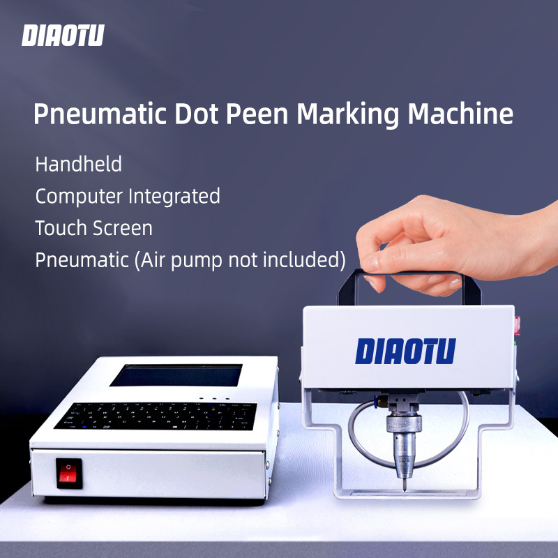 DIAOTU marking machine small portable pneumatic electric metal stainless steel plastic engraving machine