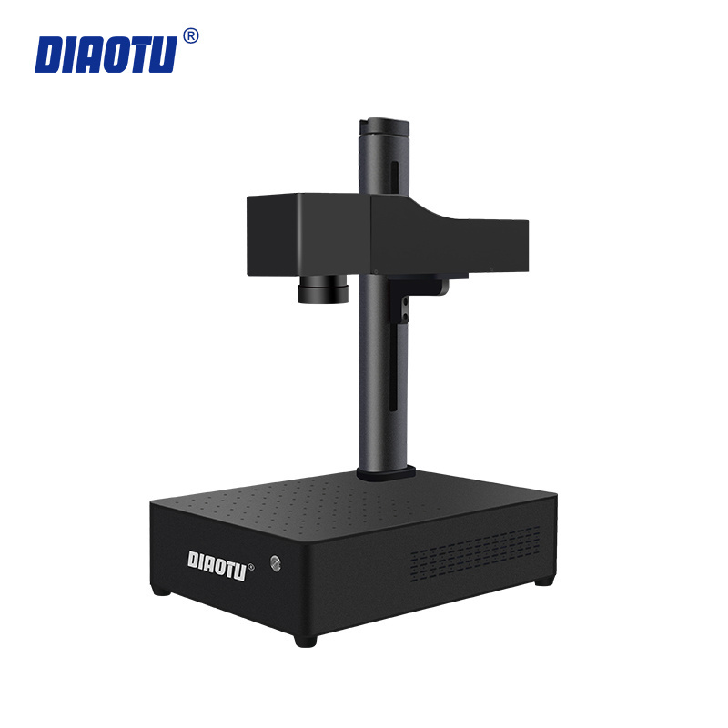 DIAOTU Small Portable 20w 30w 50w Laser Engraving Machine Metal Plastic Fiber Laser Marking Machine for Deep Engraving