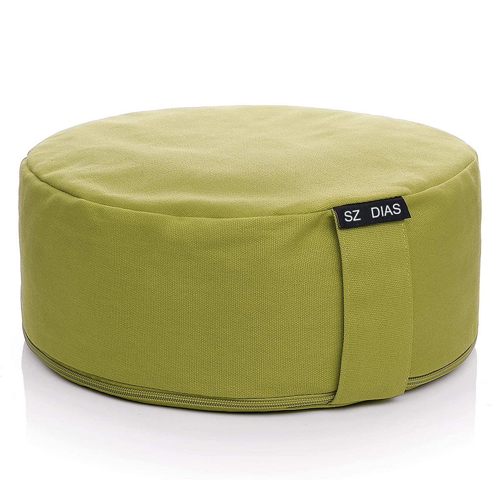 Wholesale Removable Single color Round Seat Cushion Outdoor Zafu  Yoga Buckwheat Meditation Cushion