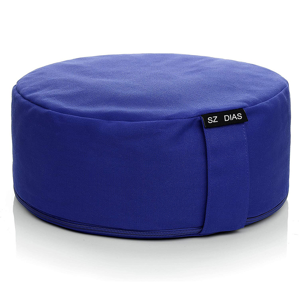 Wholesale Removable Single color Round Seat Cushion Outdoor Zafu  Yoga Buckwheat Meditation Cushion