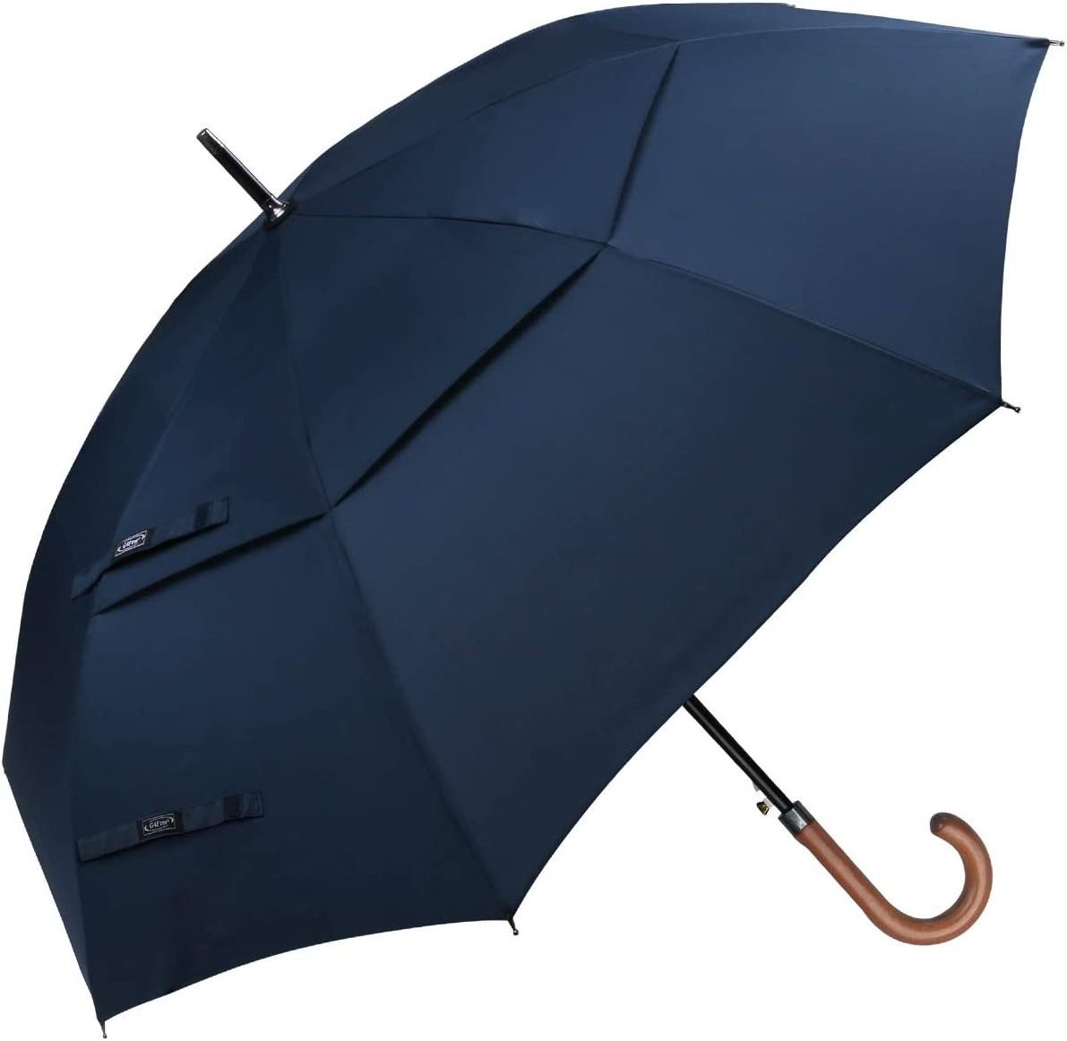 62inch Wooden J Handle Golf Umbrella Windproof UV Protection Classic Stick Wedding Cane Umbrellas