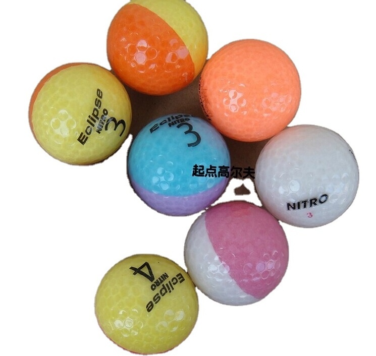 two tone crystal practise Golf Balls