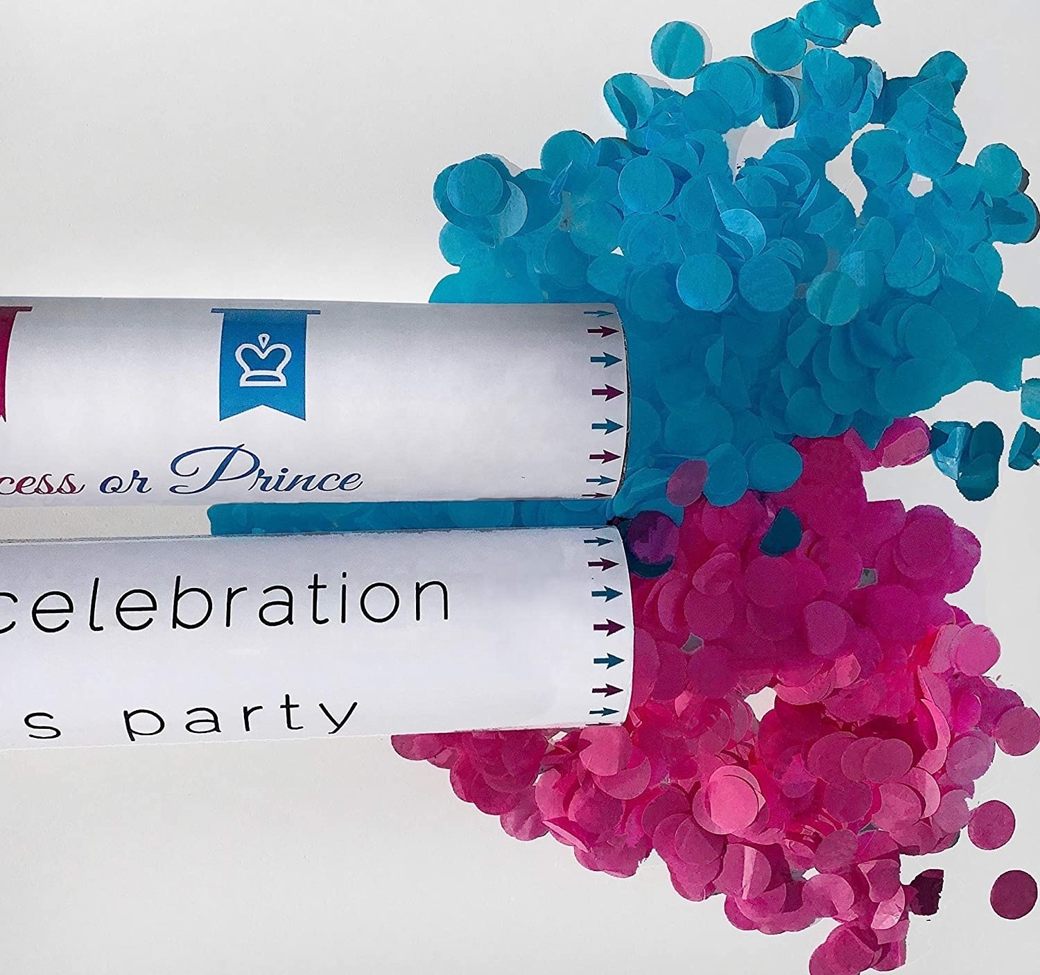 Biodegradable Air Compressed gender reveal confetti Poppers cannons