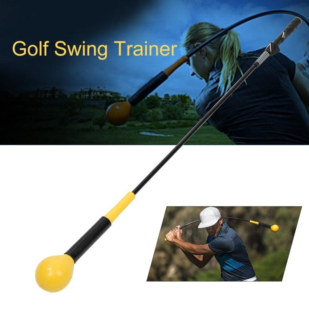 whip Flexible Weighted Golf Swing Trainer Aid for Improved Rhythm, Flexibility, Balance, Tempo, and Strength