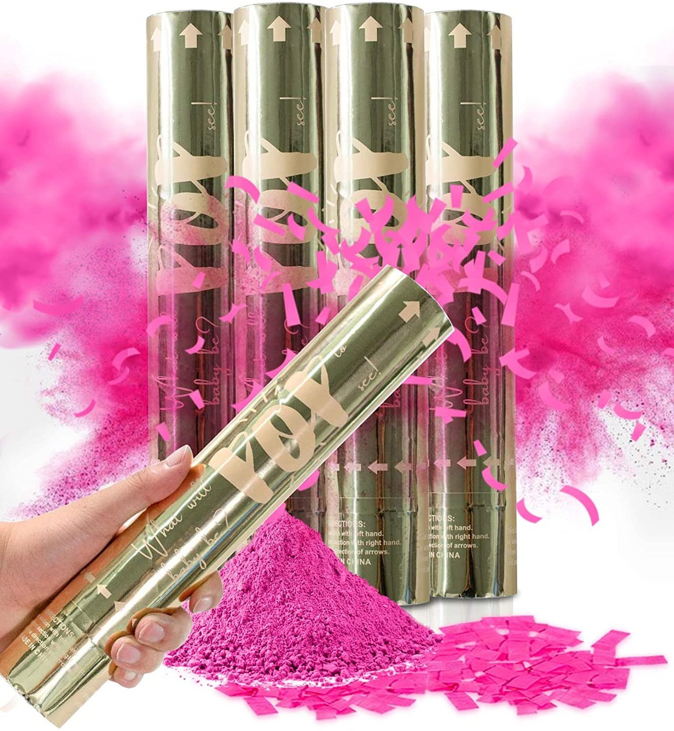 Powder Bomb gender reveal powder confetti cannon Poppers | Bestsuppliers.com